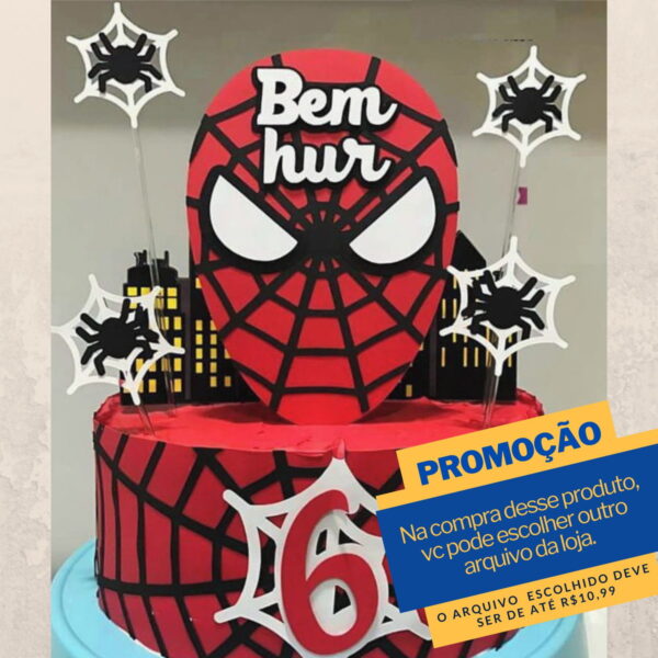 Arquivo de Corte Topo de Bolo Spider Man -017