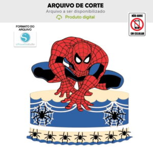 Arquivo de Corte Topo de Bolo Spider Man