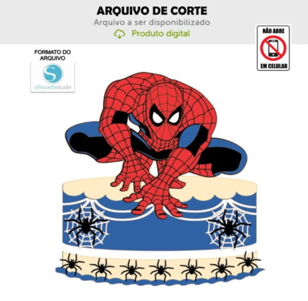 Arquivo de Corte Topo de Bolo Spider Man