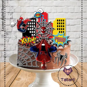 Arquivo de corte topo de bolo Spider man -004
