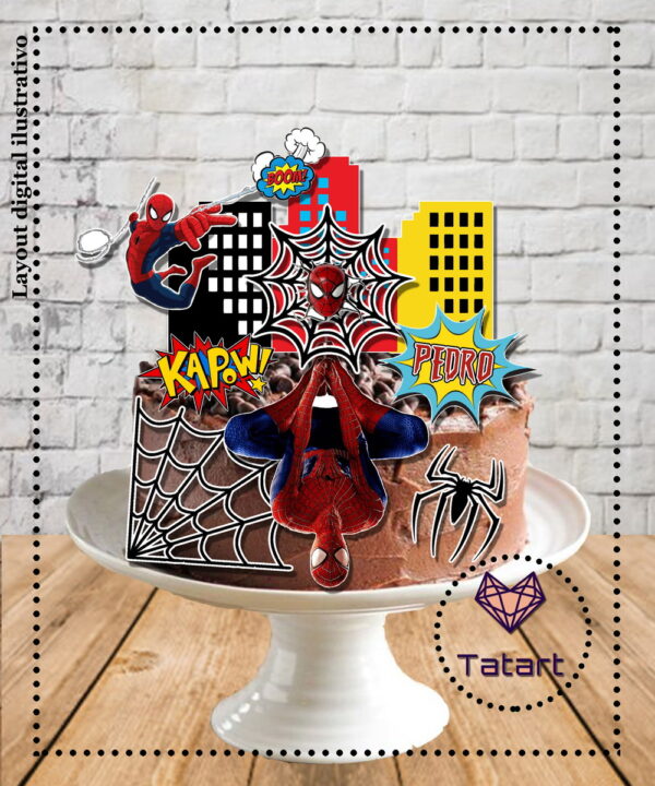 Arquivo de corte topo de bolo Spider man -004