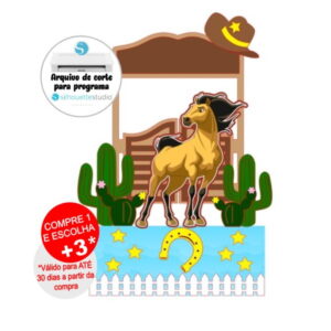 Arquivo de Corte Topo de Bolo Spirit - Cavalo
