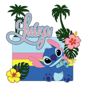 Arquivo de Corte Topo de Bolo Stitch em Camadas
