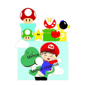 Arquivo De Corte Topo De Bolo Super Mario Cute