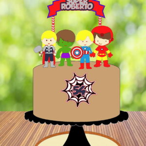 Arquivo de Corte Topo de Bolo Super Herois