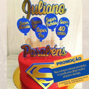 Arquivo De Corte Topo De Bolo Super Homem