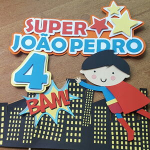 Arquivo de Corte Topo de Bolo Super Homem 4