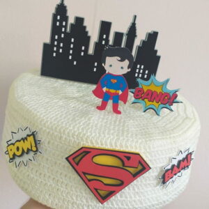 Arquivo de Corte - Topo de Bolo Super Homem Baby