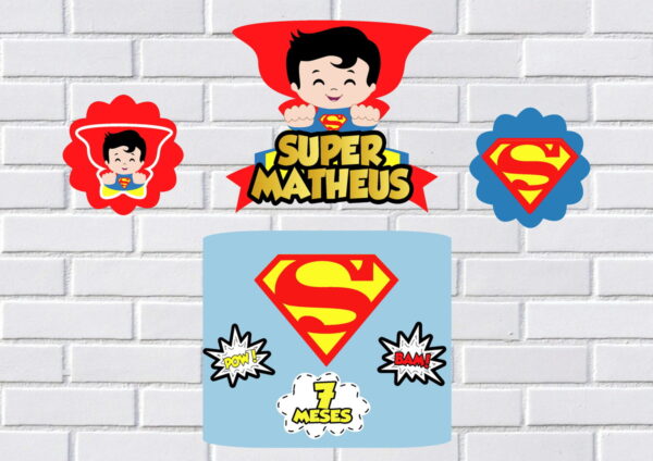 Arquivo de Corte Topo de Bolo Super Homem Cute Studio 002