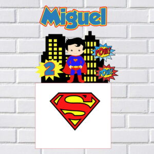 Arquivo de Corte Topo de Bolo Super Homem Cute Studio 001