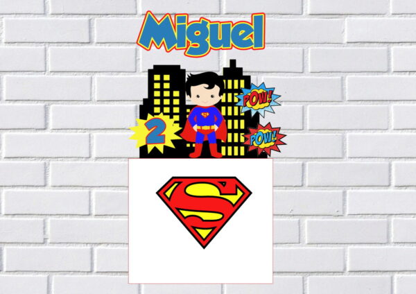 Arquivo de Corte Topo de Bolo Super Homem Cute Studio 001