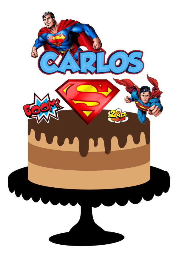 Arquivo de Corte Topo de Bolo Super Homem