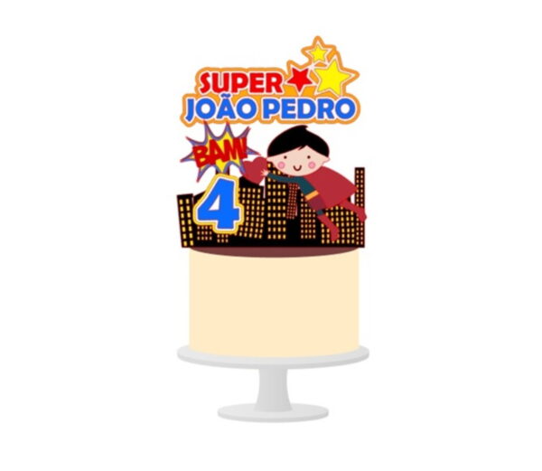 Arquivo de Corte Topo de Bolo Super Homem
