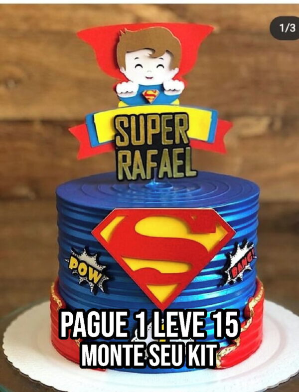 Arquivo de corte topo de bolo Super Homem STUDIO+14