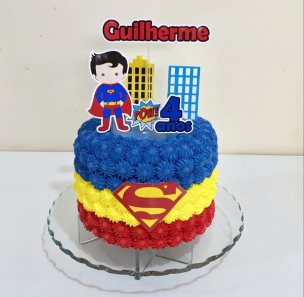 Arquivo de Corte Topo de Bolo Super Homem Studio