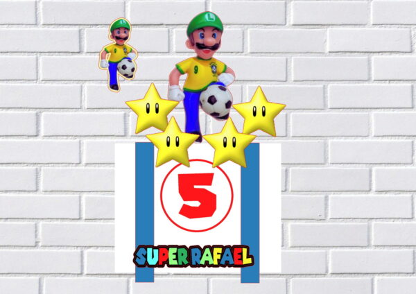 Arquivo de Corte Topo de Bolo Super Luigi Studio 002