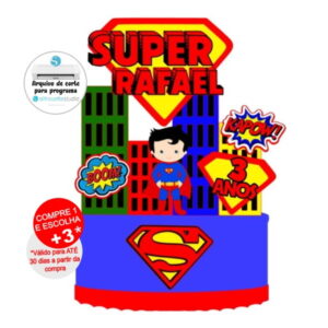 Arquivo de Corte Topo de Bolo Super Man