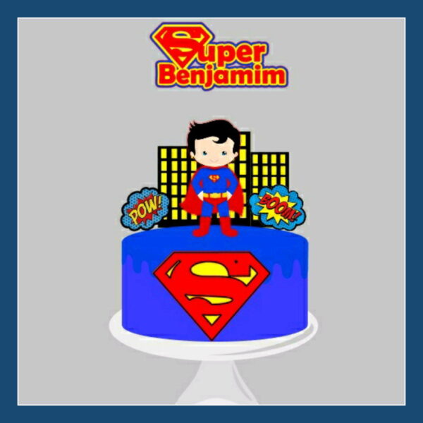 Arquivo de corte :topo de bolo Super Man