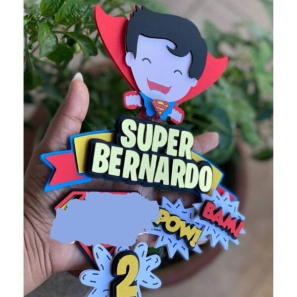 Arquivo de Corte Topo de Bolo Super Man Baby Studio #2186