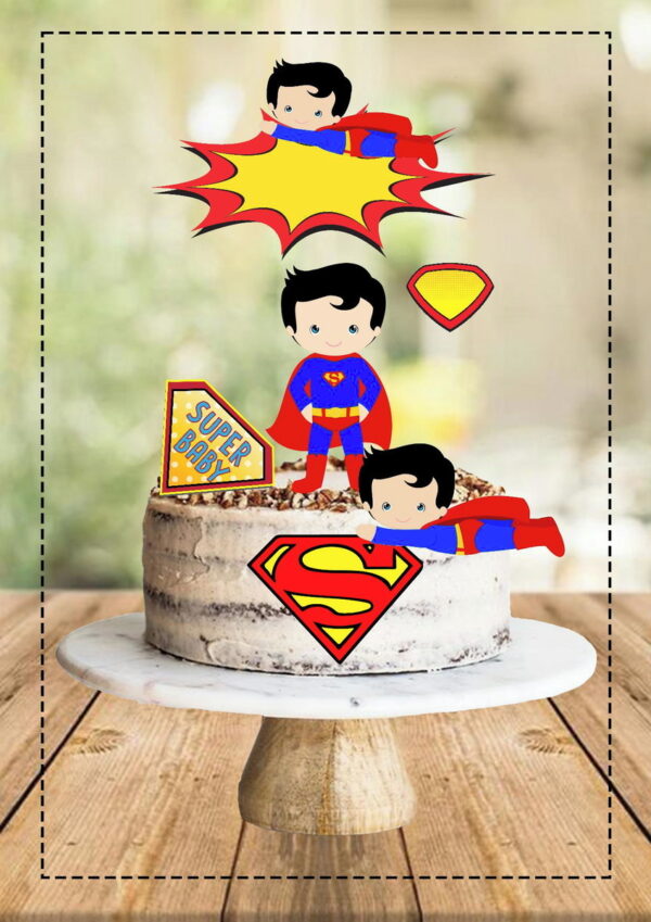 Arquivo de Corte Topo de Bolo Super Man Cute