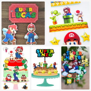 Arquivo de Corte Topo de Bolo Super Mario 1 + Brinde