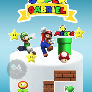 Arquivo de corte topo de bolo Super Mario #1 PDF/JPG