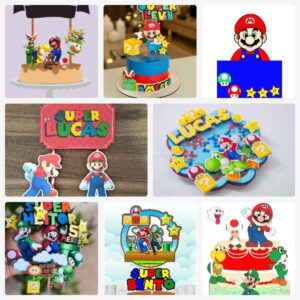 Arquivo de Corte Topo de Bolo Super Mario 2 + Brinde
