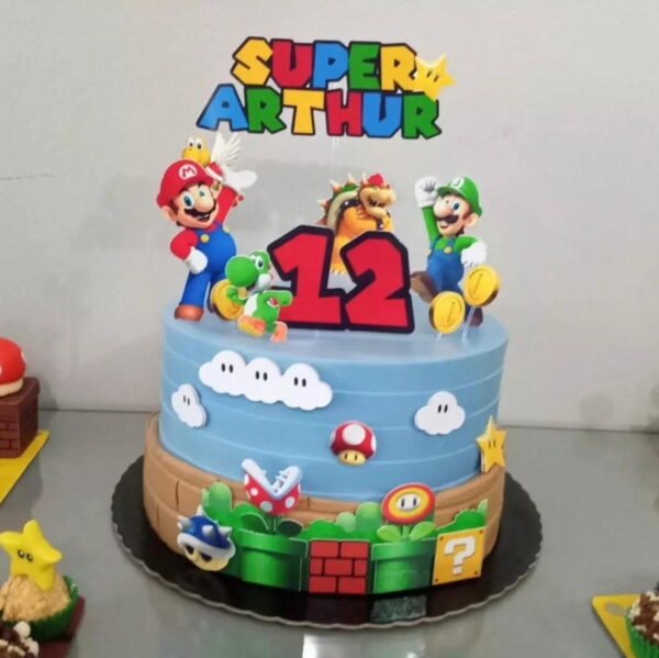 Arquivo de corte topo de bolo super Mario 2x1