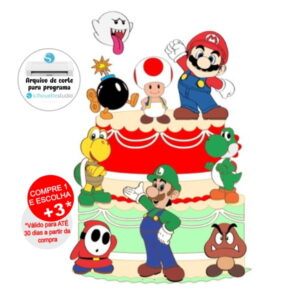 Arquivo de Corte Topo de Bolo Super Mario