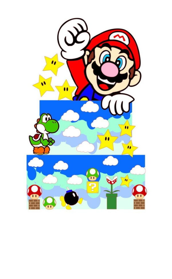 ARQUIVO DE CORTE TOPO DE BOLO SUPER MARIO