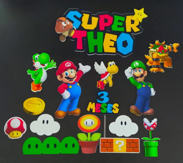 Arquivo de Corte Topo de Bolo Super Mario - Imagem 2
