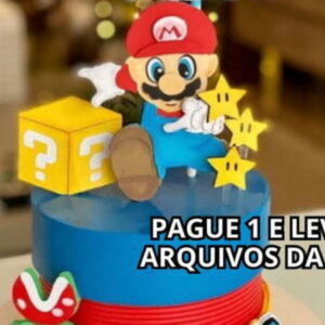 Arquivo de Corte - Topo de Bolo Super Mario