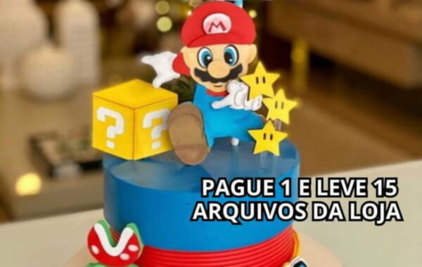 Arquivo de Corte - Topo de Bolo Super Mario