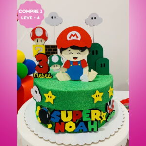 Arquivo de Corte Topo de Bolo Super Mario Baby