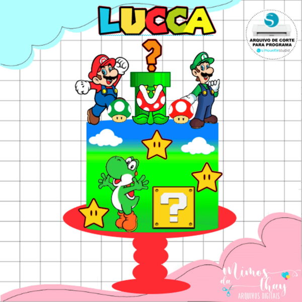 Arquivo de Corte: Topo de Bolo Super Mario Bros 005