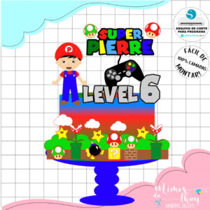 Arquivo de Corte: Topo de Bolo Super Mario Bros 010