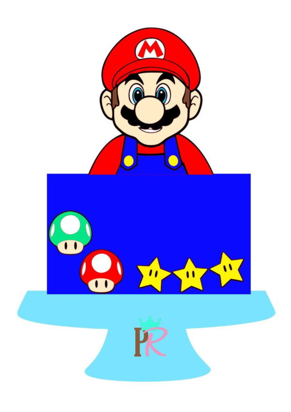 Arquivo de corte topo de bolo Super Mario Bros 03