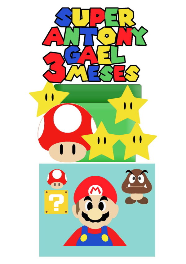 Arquivo De Corte Topo De Bolo Super Mario Bros