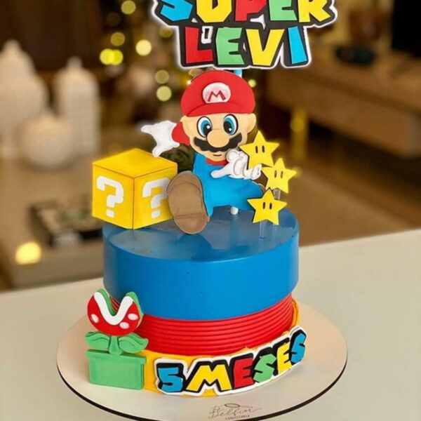 Arquivo de Corte - Topo de Bolo Super Mario Bros - em Camada - Image 2