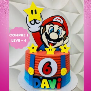 Arquivo de Corte Topo de Bolo Super Mario Bros em Camadas