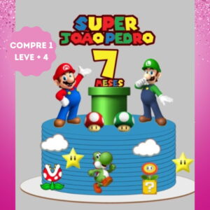 Arquivo de Corte Topo de Bolo Super Mario Bros