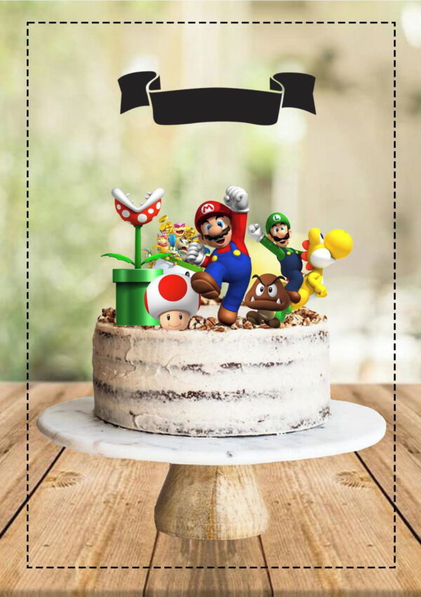 Arquivo de Corte Topo de Bolo Super Mario Brós
