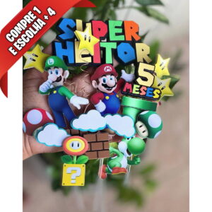 Arquivo de Corte Topo de Bolo Super Mário