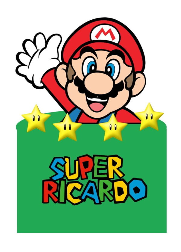 Arquivo de Corte Topo de Bolo Super Mario Camadas