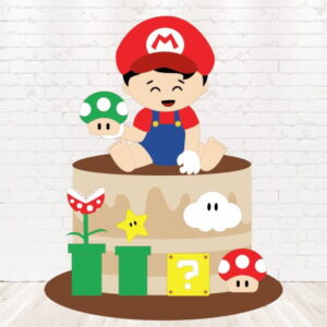 Arquivo de Corte Topo de Bolo Super Mario em Camadas 1336