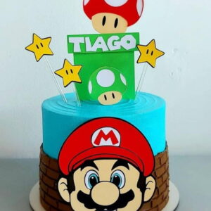 Arquivo de Corte Topo de Bolo Super Mario em Camadas 1777