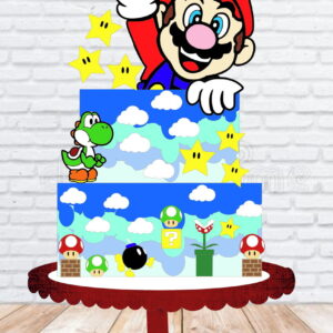 Arquivo de Corte Topo de Bolo Super Mario em Camadas 349