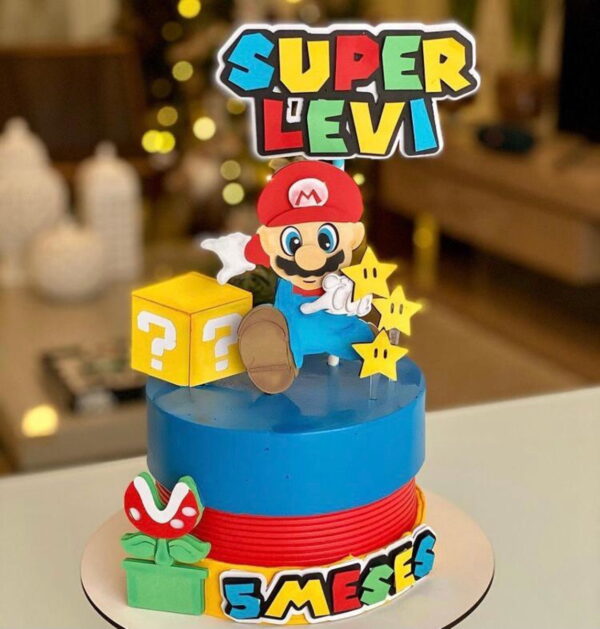 Arquivo de Corte Topo de Bolo Super Mario em Camadas 721