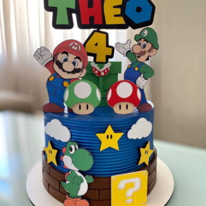 Arquivo de Corte Topo de Bolo Super Mario em Camadas 886