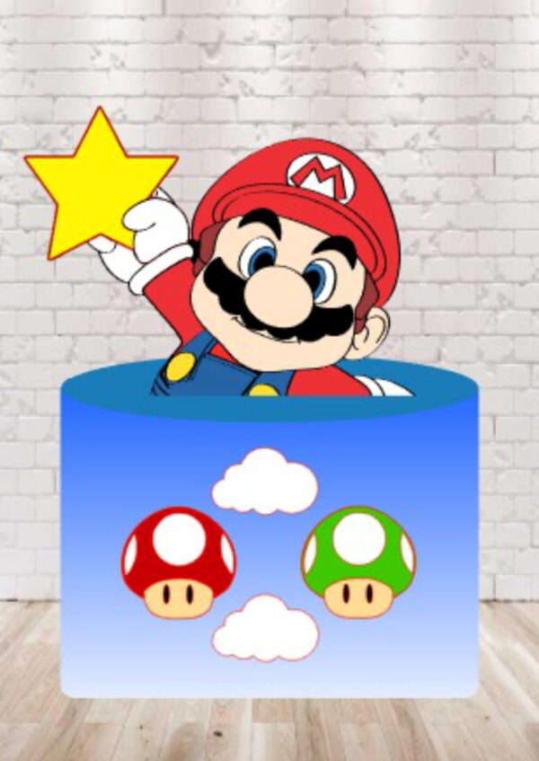 Arquivo de Corte Topo de Bolo Super Mario em Camadas 926